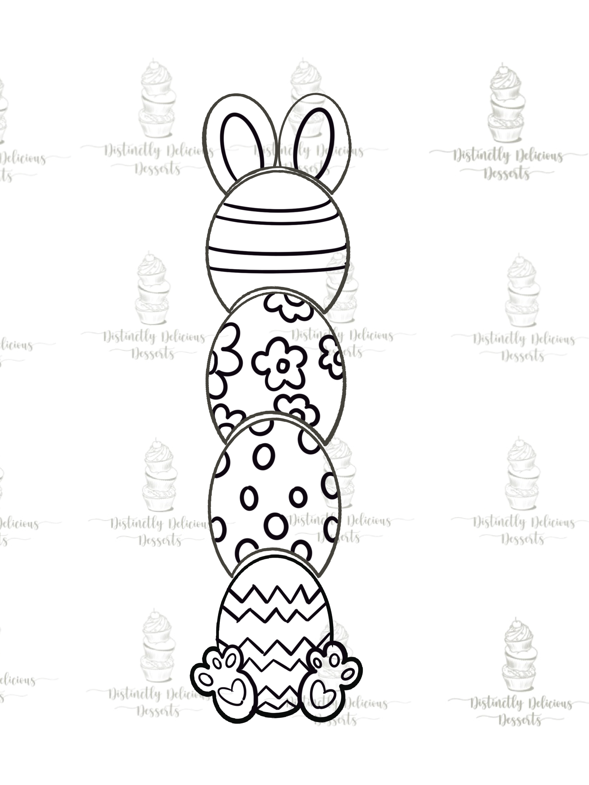 Bunny Egg Stacker -  Cutter Set