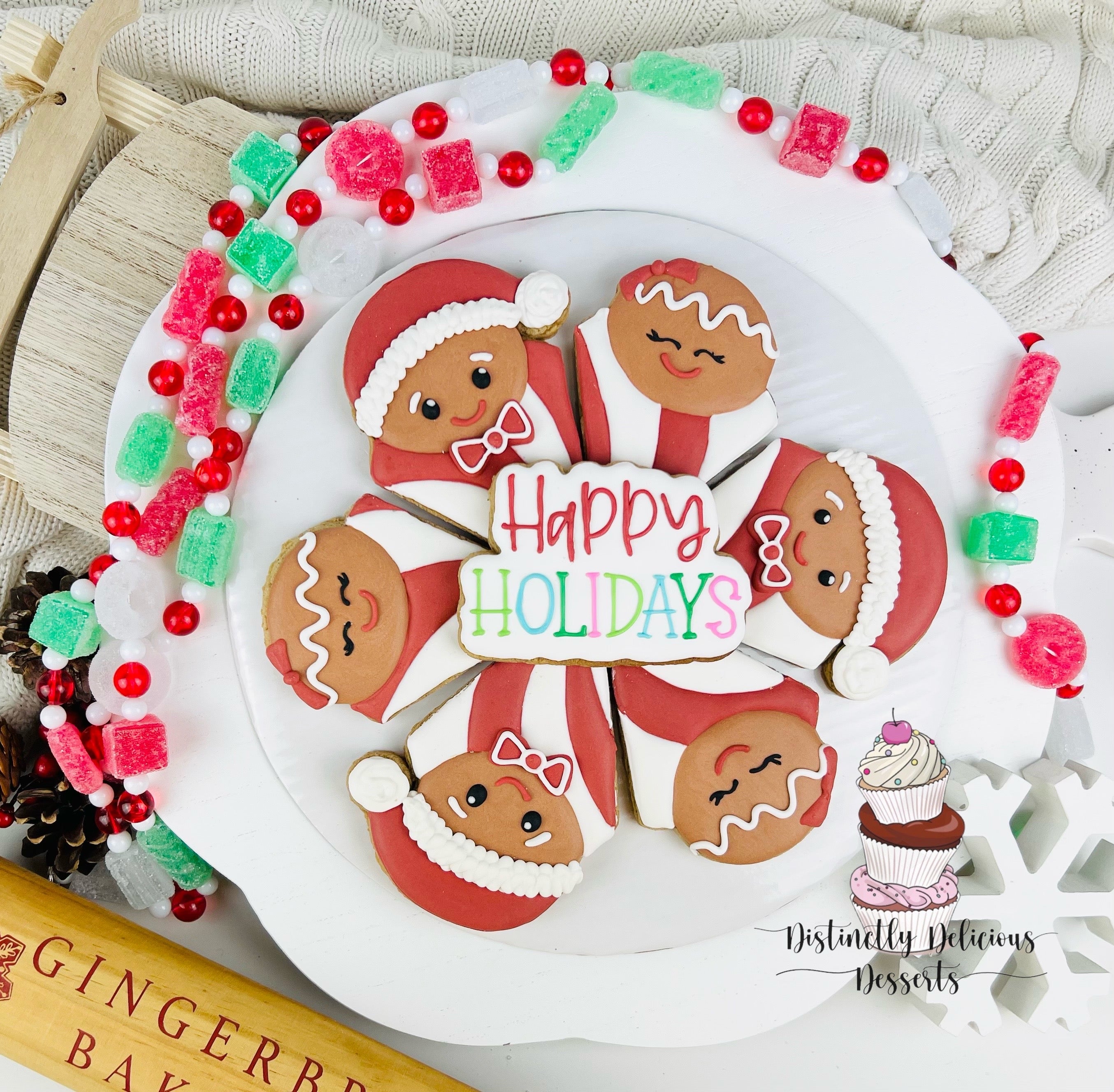 Happy Holidays Gingerbread Platter