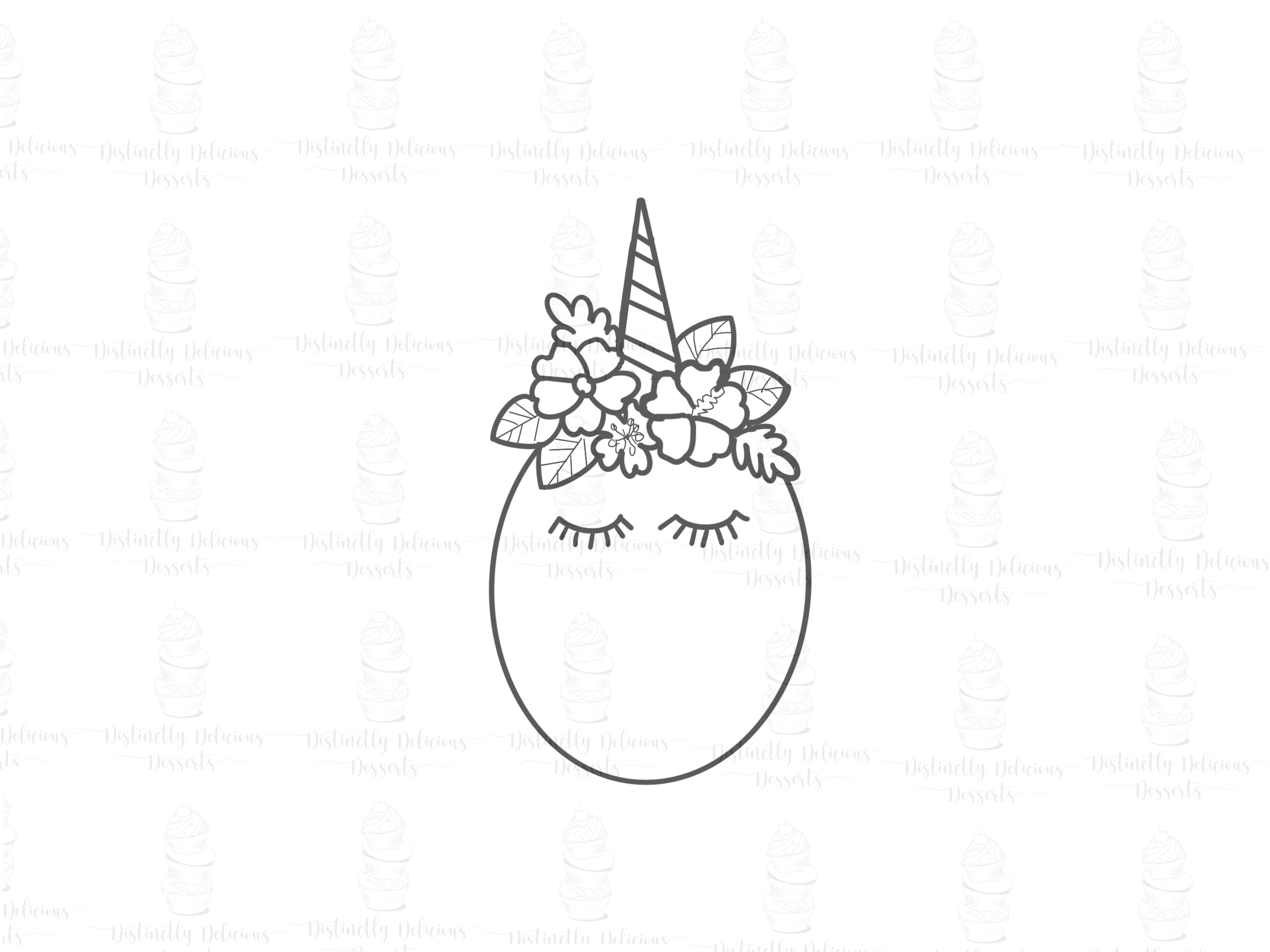Floral Crown Unicorn Egg Cutter